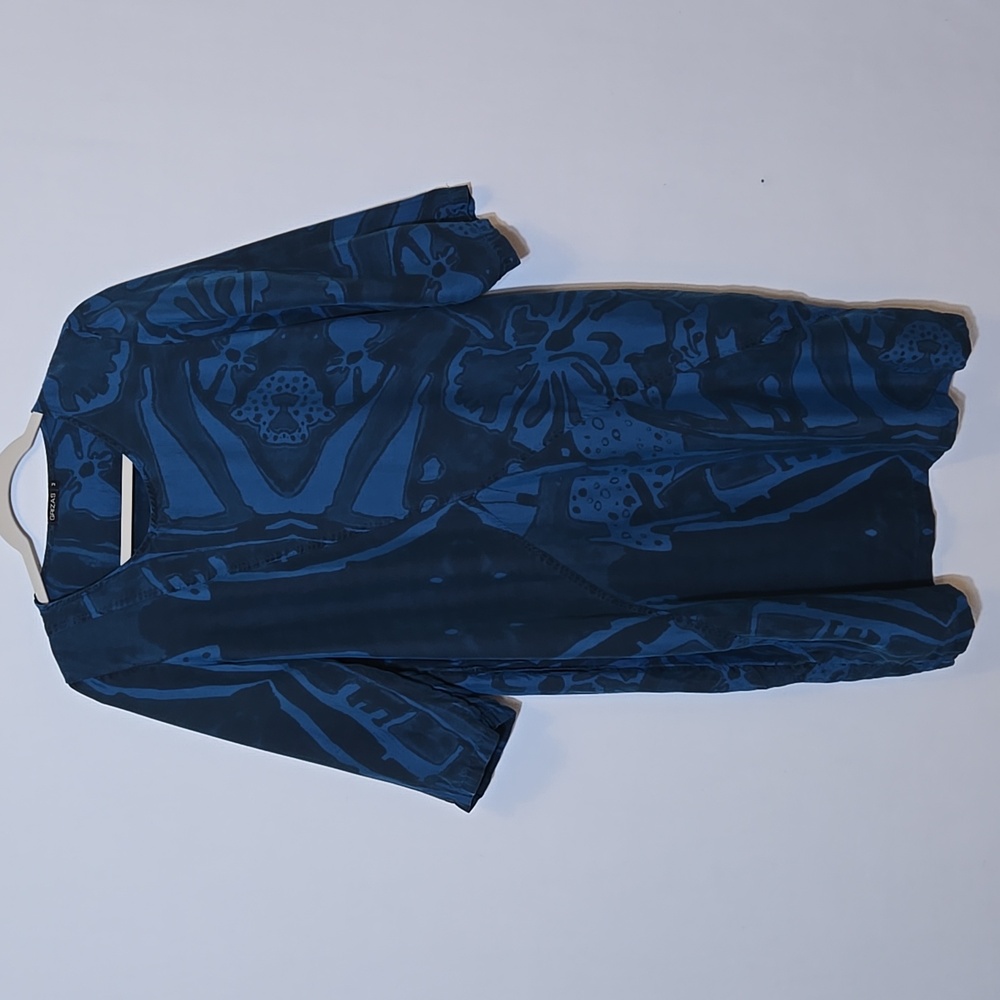 Grizas Silk Bamboo Slip Dress Size M Blue
